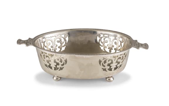 A silver-plated bowl, 20th century