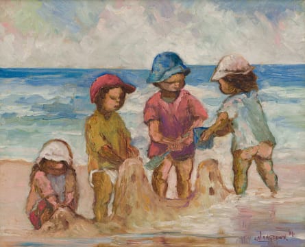 Amos Langdown; Children on the Beach