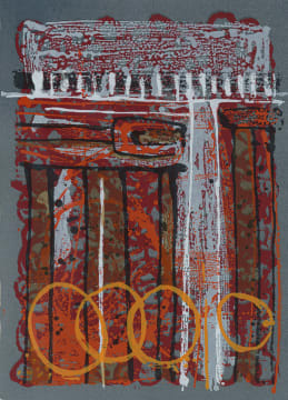 Fred Schimmel; Untitled (Abstract with Orange)