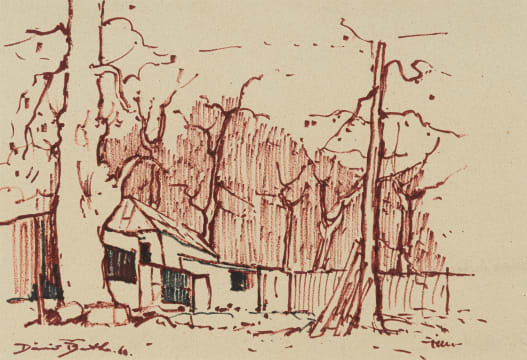 David Botha; Cottage and Trees