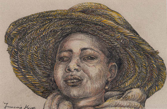 François Krige; Portrait of a Boy in a Large Hat