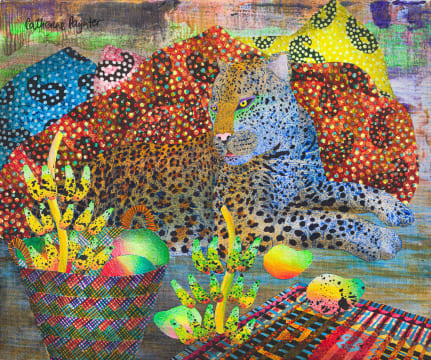 Catherine Paynter; Leopard with Blanket and Basket