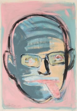 Stefan Blom; Portrait of a Man with His Tongue Out