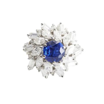 Sapphire and diamond dress ring