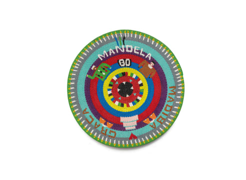 Bheki Dlamini; A Zulu figural telephone wire basket, Mandela