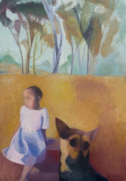 Lettie Gardiner; Little Girl with Dog