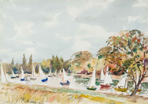 Llewellyn Petley-Jones; Yachting on the River, England