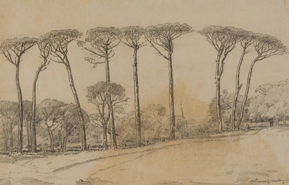 Jacob Hendrik Pierneef; Landscape with Trees, Wynberg