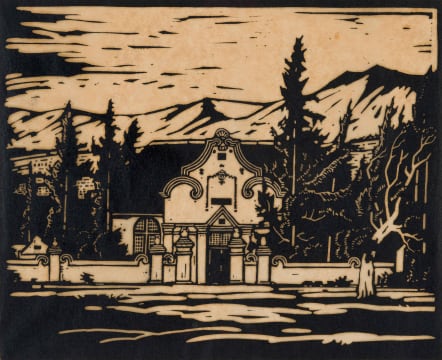 Jacob Hendrik Pierneef; Kruiskerk Tulbagh (Cruciform Church Gable, Tulbagh) (Nilant 6)