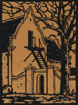Jacob Hendrik Pierneef; Gewel, Hertestraat, Stellenbosch (Gable, Herte Street, Stellenbosch) (Nilant 18)