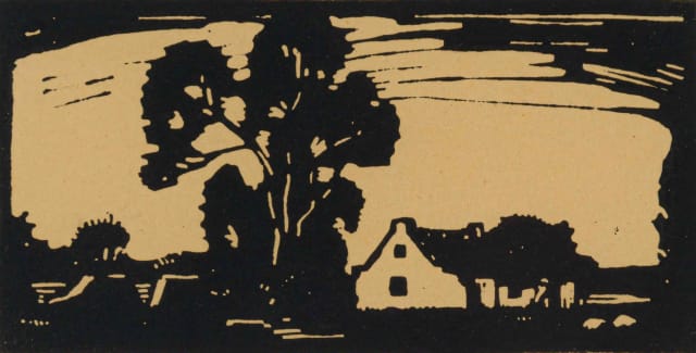 Jacob Hendrik Pierneef; Plaasgeboue (Farm Buildings, Lichtenburg) (Nilant 52)
