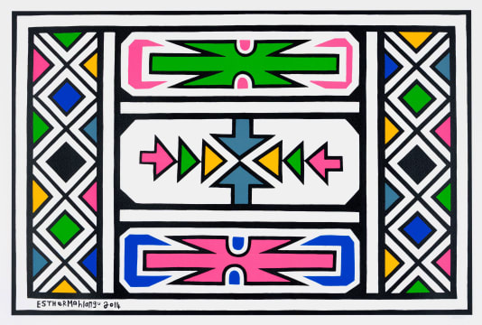 Esther Mahlangu; Untitled
