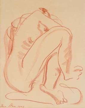 Irma Stern; Crouching Nude Figure
