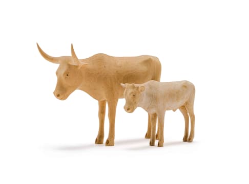 Julius Mfethe; Cow and Calf, two