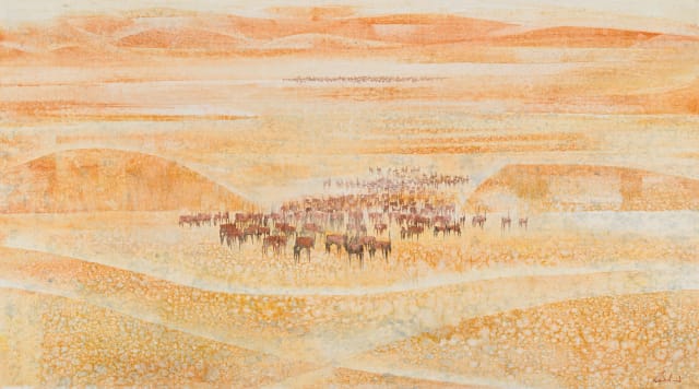 Gordon Vorster; Antelope in a Desert Landscape