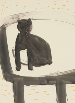Charles Gassner; Seated Cat