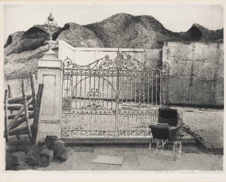 Pippa Skotnes; Perambulator by a Wrought Iron Gate