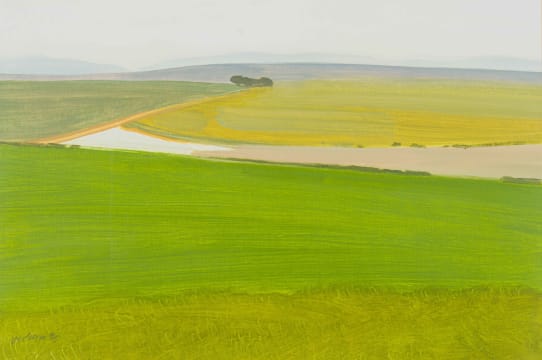 Nico Verboom; Farm Landscape with Trees in the Distance