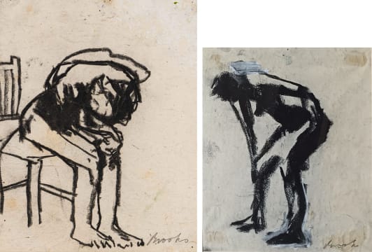 Robert Brooks; Figure Drawings, two