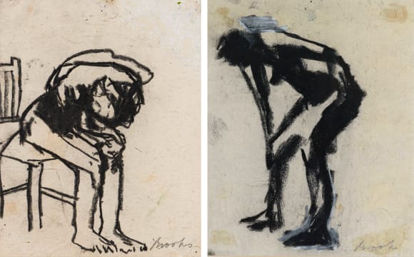 Robert Brooks; Figure Drawings, two