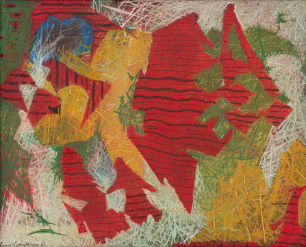 Eugene Labuschagne; Abstract in Red and Green