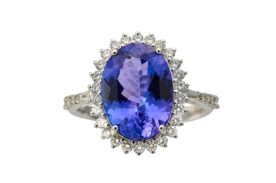 The Diamond Shoppe; Tanzanite and diamond ring