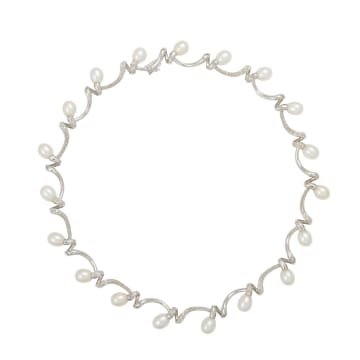 Pearl and diamond necklace