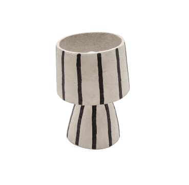 Quazi Design; Sheba table lamp with black stripes