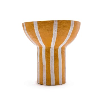 Quazi Design; Mbabane bowl with white stripes