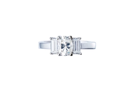 Three stone diamond ring