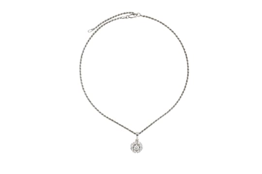 Diamond flower pendant