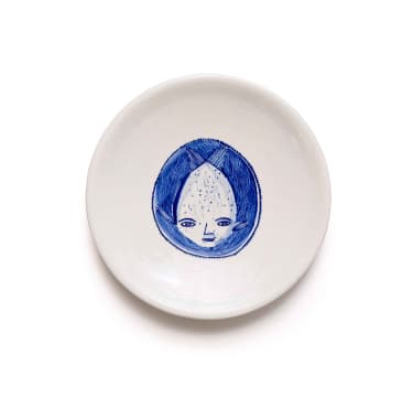 Ruan Hoffmann; Plate with blue fish motif