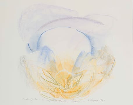 Patricia Pierce-Atkinson; Abstract Composition in Yellow, Blue and Purple