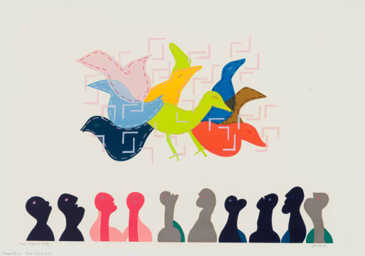 Walter Battiss; Birds in a Cage