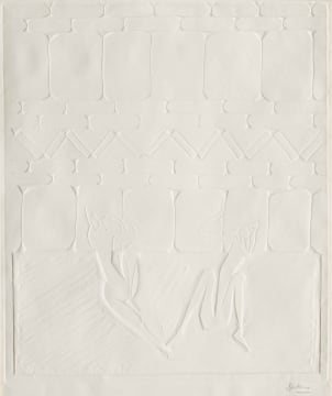 Walter Battiss; Embossed Rock Figures