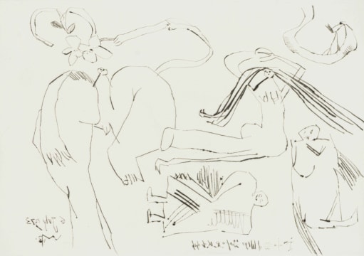 Walter Battiss; Two Flowers, 6 July 1973
