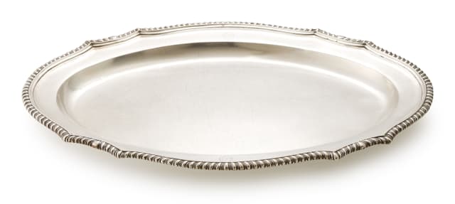A George III silver platter, Benjamin Laver, London, 1784