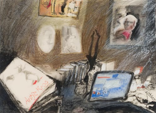Linde Waber; Interior with Desk