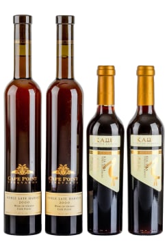 Sweet Wine Collection; Cape Point Vineyards & Kanu; 1999, 2000; 4 (2 x 2); 375ml, 500ml