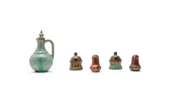 Linn Ware/Ceramic Studio; Condiment vessels, five