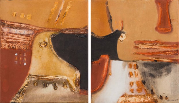 Trevor Coleman; Lascaux, diptych