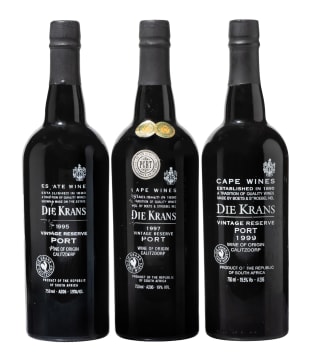 De Krans; Vintage Reserve Port; 1995, 1997, 1999; 3 (1 x 3); 750ml