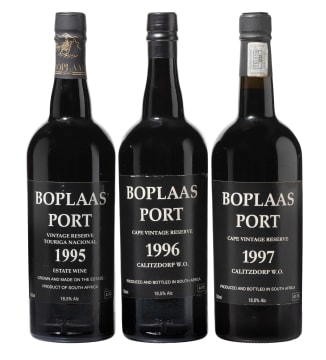 Boplaas; Cape Vintage Reserve; 1995, 1996, 1997; 3 (1 x 3); 750ml