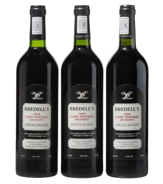 JP Bredell Wines; Cape Vintage Reserve; 1994, 1995; 3 (1 x 3); 750ml