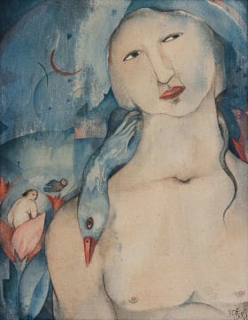 Hannetjie de Clercq; Girl with a Goose