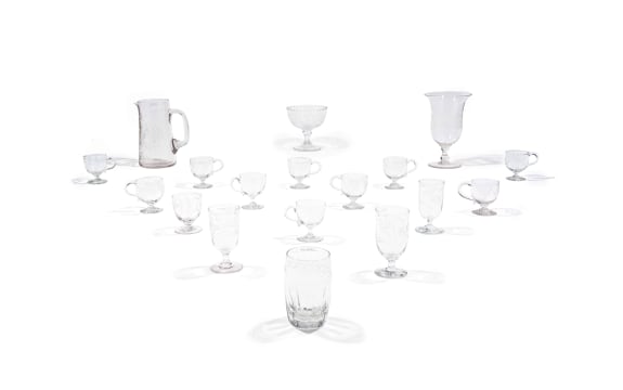 A collection of 'Woodstock' glass, late 19th/early 20th century
