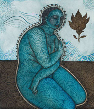 Hannetjie de Clercq; Blue Figure