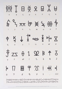 After Walter Battiss; Fook Script Alphabet Poster