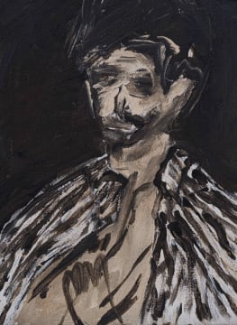 Brett Seiler; Stripe Shirt Unbuttoned