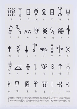 After Walter Battiss; Fook Script Alphabet
